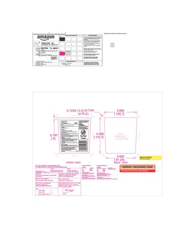 40ct Citrus Back Label (Amazon Citrus Scent 40 Count Back Label)